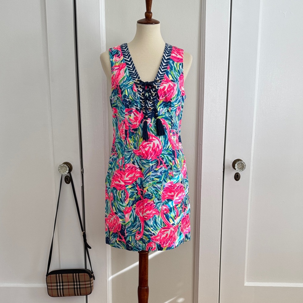 Lilly Pulitzer Pink and Blue Floral Mini Dress